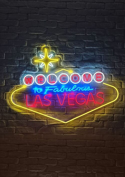 OHNO Woonaccessoires Neon Sign - Las Vegas - Neon Verlichting - Geel