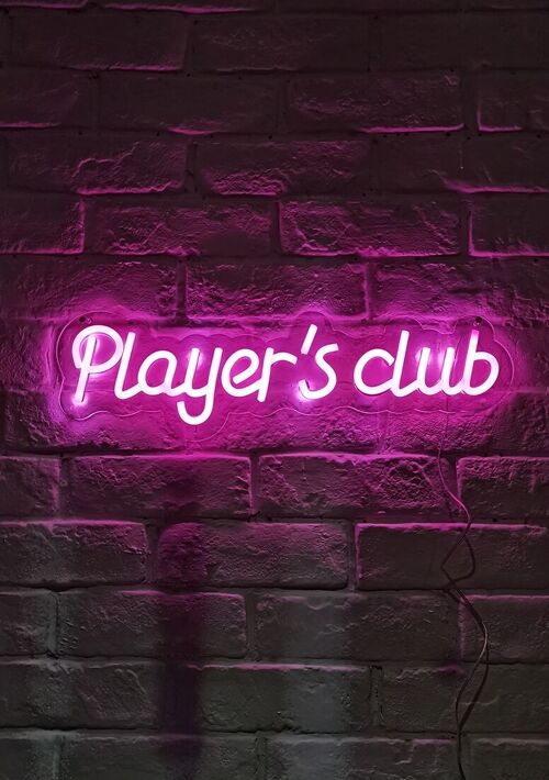 OHNO Woonaccessoires Neon Sign - Players Club - Neon Verlichting - Blauw