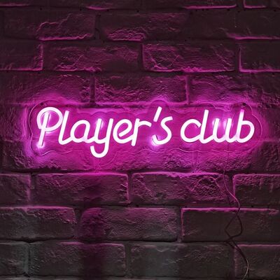 OHNO Woonaccessoires Neon Sign - Players Club - Neon Verlichting - Blauw