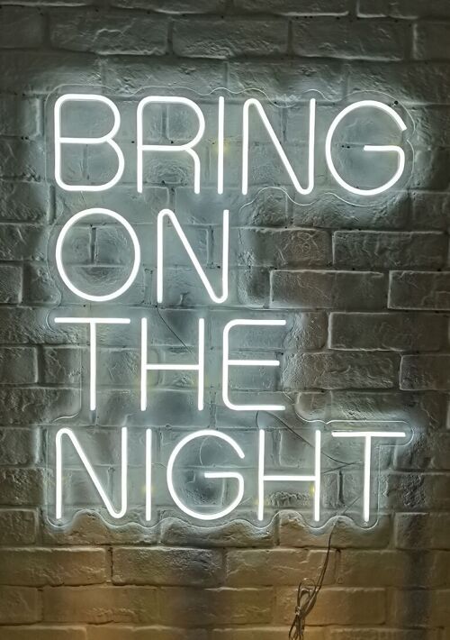 OHNO Woonaccessoires Neon Sign - Bring on the Night - Neon Verlichting - Blauw