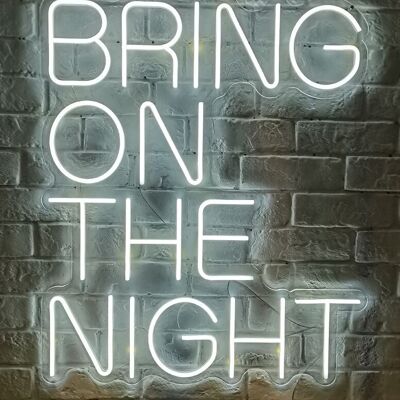OHNO Woonaccessoires Neon Sign - Bring on the Night - Neon Verlichting - Blauw