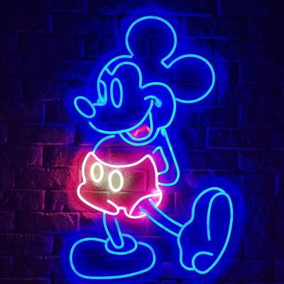 OHNO Woonaccessoires Neon Sign - Mouse 1 - Neon Verlichting - Blauw