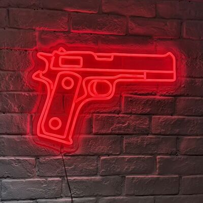 OHNO Woonaccessoires Neon Sign - Gun 2 - Neon Verlichting - Rood