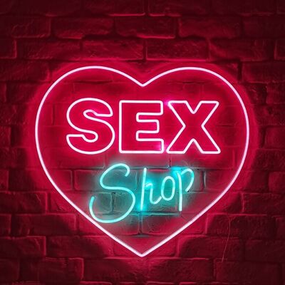 OHNO Woonaccessoires Neon Sign - Sex Shop 3 - Neon Verlichting - Roze