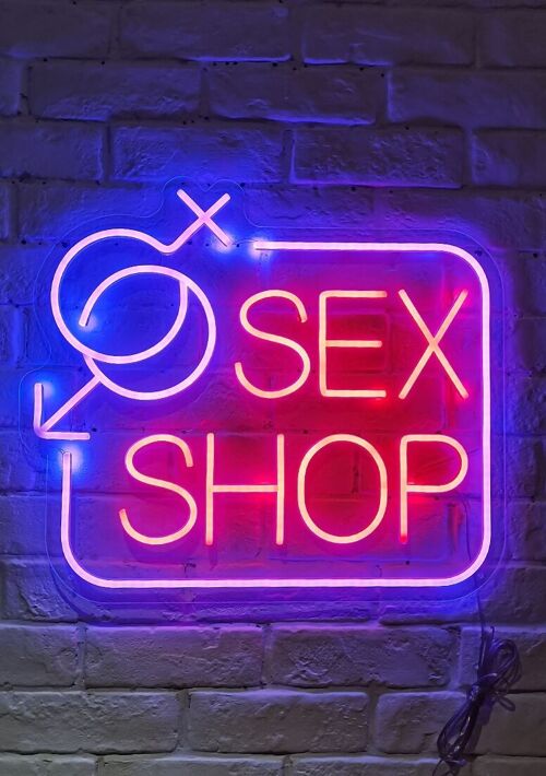 OHNO Woonaccessoires Neon Sign - Sex Shop 4 - Neon Verlichting - Rood