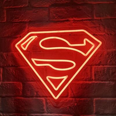 OHNO Woonaccessoires Neon Sign - Superman - Neon Verlichting - Oranje