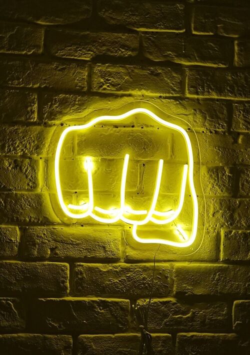 OHNO Woonaccessoires Neon Sign - Fist - Neon Verlichting - Oranje
