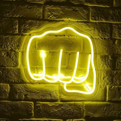 OHNO Woonaccessoires Neon Sign - Fist - Neon Verlichting - Oranje