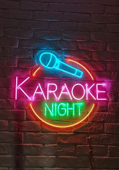 OHNO Woonaccessoires Neon Sign - Karaoke - Neon Verlichting - Roze