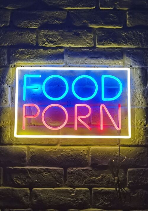 OHNO Woonaccessoires Neon Sign - Food porn - Neon Verlichting - Groen
