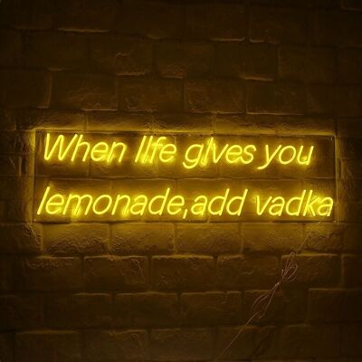 OHNO Woonaccessoires Neon Sign - When Life Gives You Lemons - Neon Verlichting - Blauw