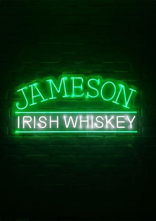 OHNO Woonaccessoires Neon Sign - Irish Whiskey - Neon Verlichting - Geel