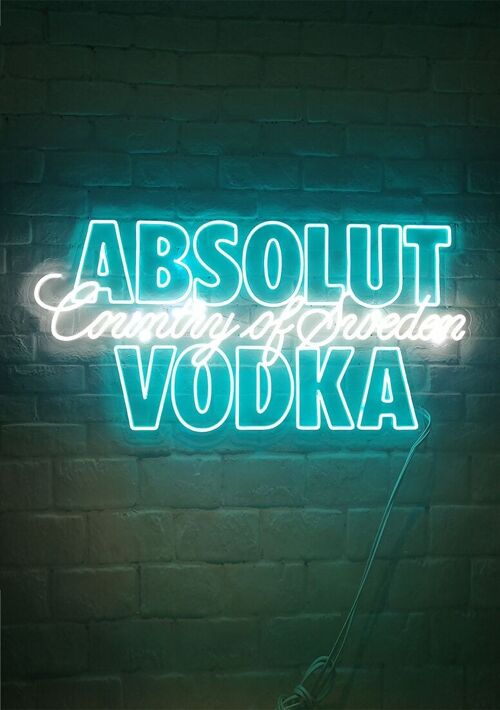 OHNO Woonaccessoires Neon Sign - Vodka 1 - Neon Verlichting - Geel