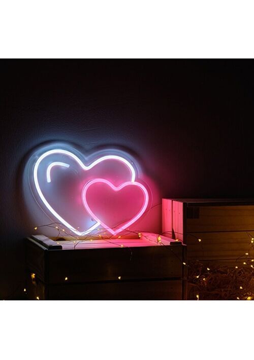 OHNO Woonaccessoires Neon Sign - Double Heart
