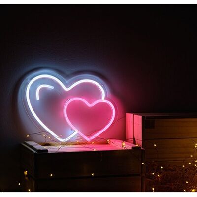 OHNO Woonaccessoires Neon Sign - Double Heart