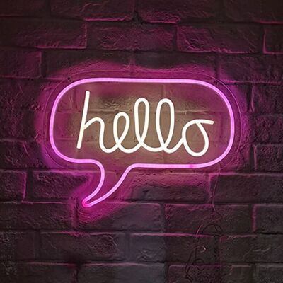 OHNO Woonaccessoires Neon Sign - Hello