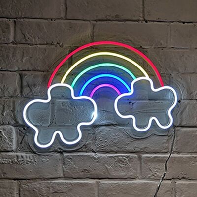 OHNO Woonaccessoires Neon Sign - Rainbow with Clouds