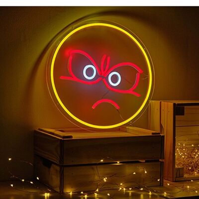 OHNO Woonaccessoires Neon Sign - Sad Face