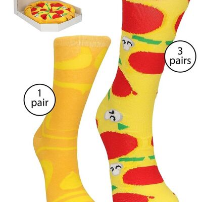 OHNO Cadeau Artikelen Funny Pizza Sokken - Multicolor