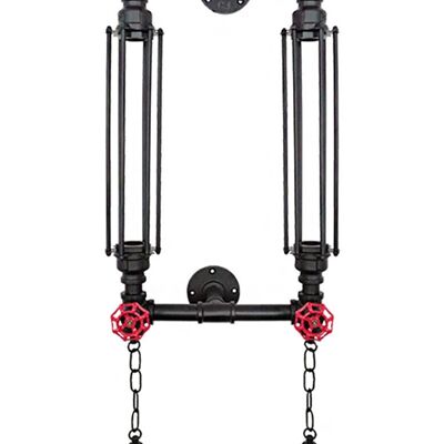 OHNO Woonaccessoires Lupus Wandlamp - Zwart, Rood