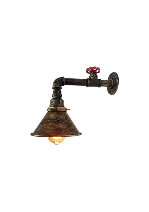 OHNO Woonaccessoires Julia Wandlamp - Zwart, Goud, Rood