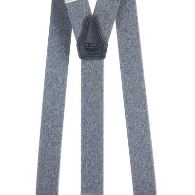 Pierre Mouton Strong Suspender - Denim Grey