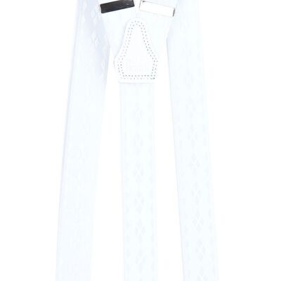 Pierre Mouton Suspender Square - White