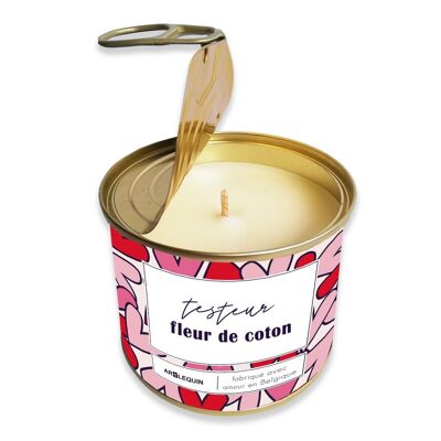 Cotton flower tester candle