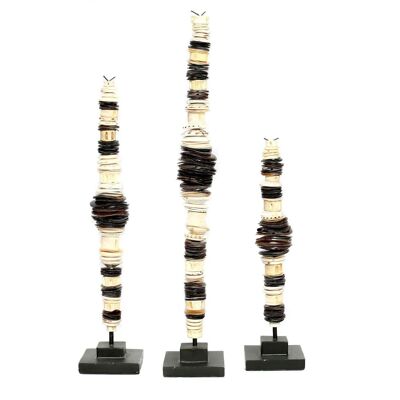 The Money Shell on Stand - Black White - Set of 3