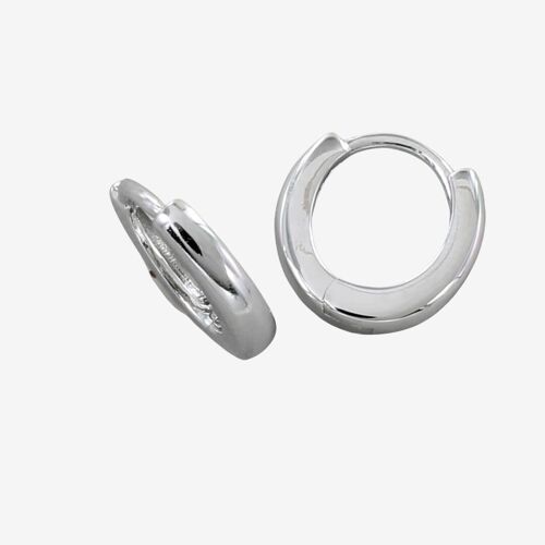 Oval Hoop Earrings in Sterling Silver