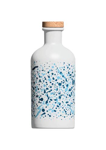 Huile d'olive extra vierge bouteille verre décoré - Azzurro 1
