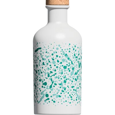Extra virgin olive oil decorated glass bottle - Acquamarina