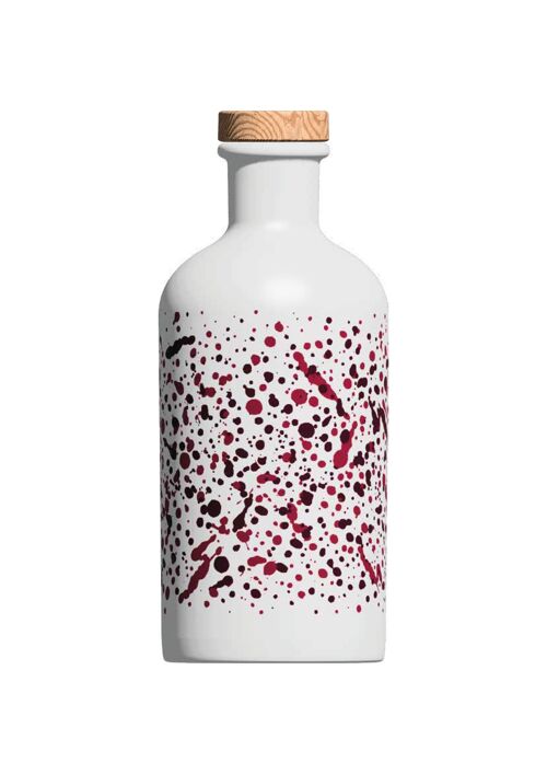 Huile d'olive extra vierge bouteille verre décoré - Bordeaux