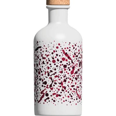 Dekorierte Glasflasche mit nativem Olivenöl extra – Bordeaux