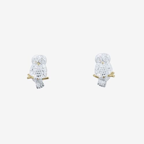 Detailed Owl Stud Earrings