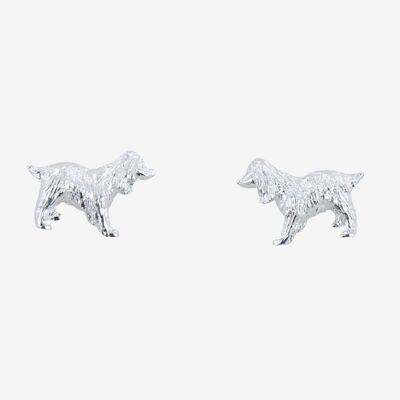 Silver Spaniel Stud Earrings