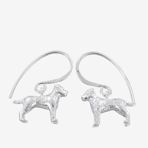 Classic Labrador Silver Drop Earrings