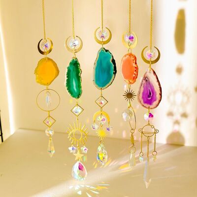 Creative Agate Sun Catcher colgante