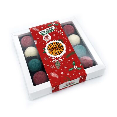 Chocoladetruffels – Kerstbal editie (16 stuks)