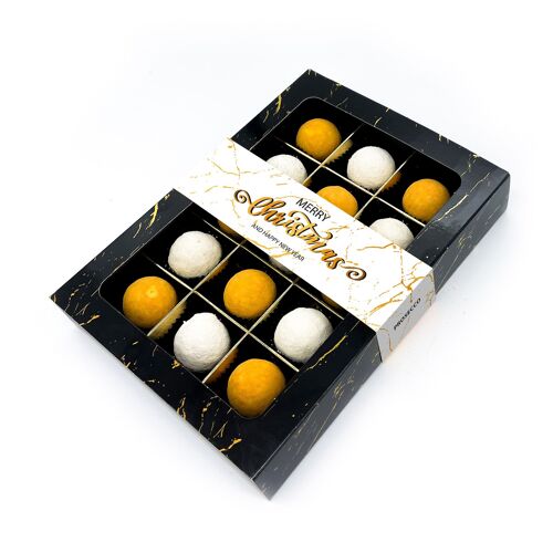 Chocolate Truffles – Prosecco – “Happy Holidays” Deluxe (15 truffles)