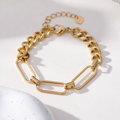 Triple link chain bracelet