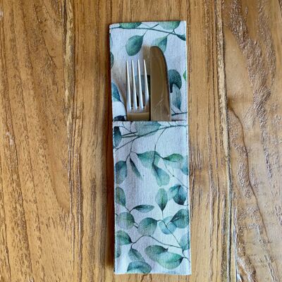 Cutlery Holder, Recycled Cotton, Printed | Verde