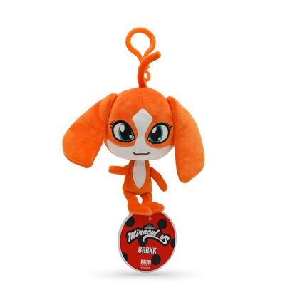 Miraculous Ladybug - Kwami BARKK Plush Dog for Kids - 12cm - Super Soft Plush Toy - Collectible - With Embroidered Glitter Eyes - Matching Carabiner
 - Ref: M13013