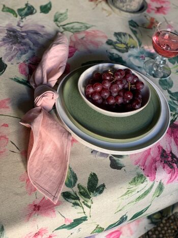 Set de Table 30x43cm, Mélange Lin-Coton, Imprimé | Fleur de nuit 3