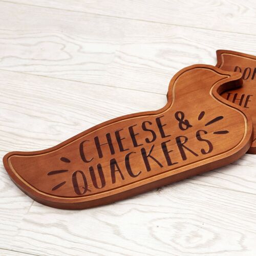 Wooden Charcuterie Board - Cheese & Quackers