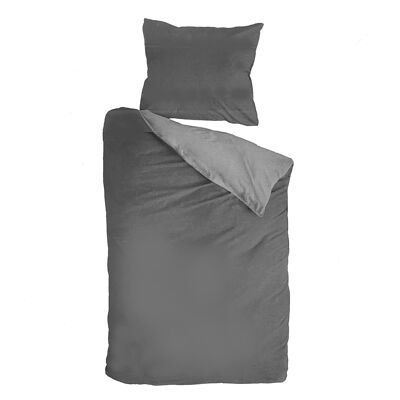 Anthracite/Light grey Swizz duvet covers - 140x220+20cm