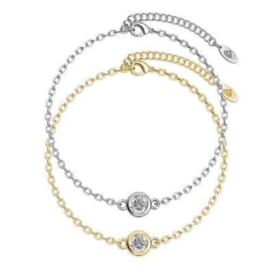 Bracelets Birth Stone - Argenté, Doré et Cristal