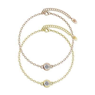 Birth Stone Bracelets - Gold, Rose Gold and Crystal