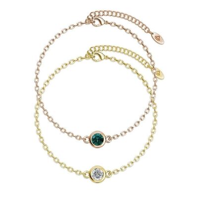Birth Stone Bracelets - Gold, Rose Gold and Multi