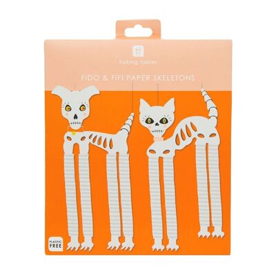 Decoraciones para mascotas de esqueleto de Halloween - Paquete de 2